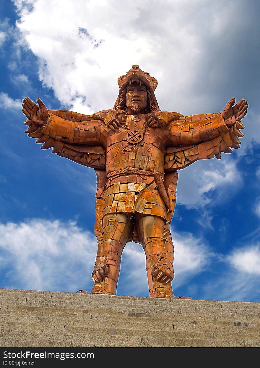 National Estonian statue made from metal