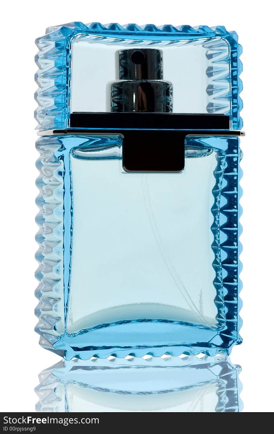 Blue perfume bottle