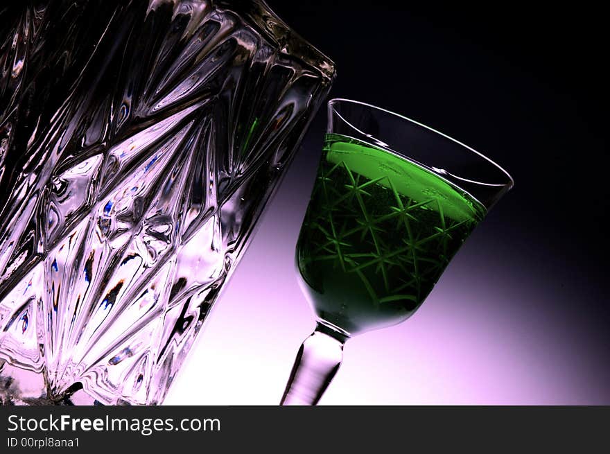 The Green Fairy in glass