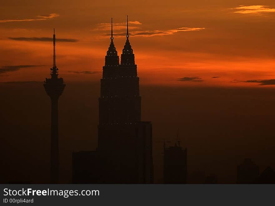 Kuala Lumpur Skyline at Sunset