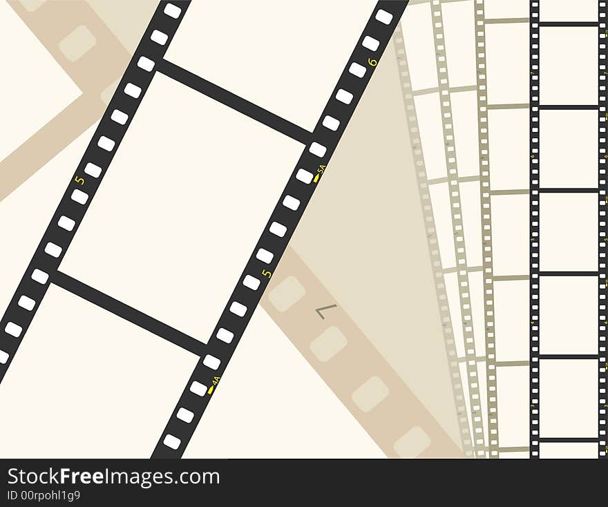 Movie film in vector illustration. Movie film in vector illustration