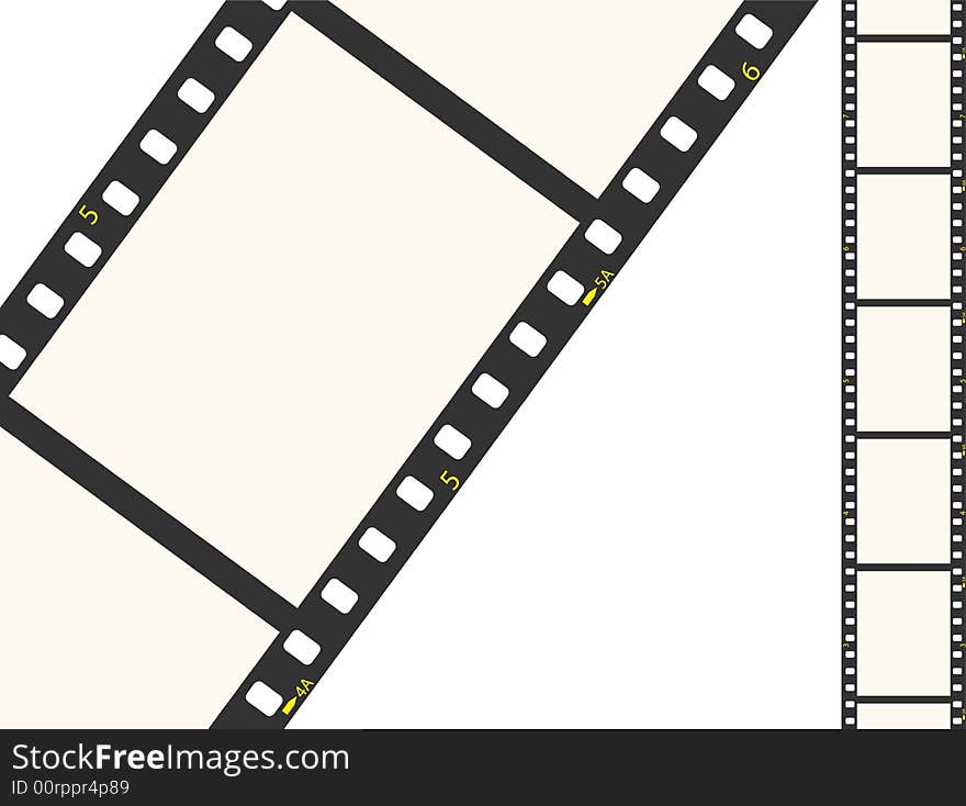 Movie film in vector illustration. Movie film in vector illustration