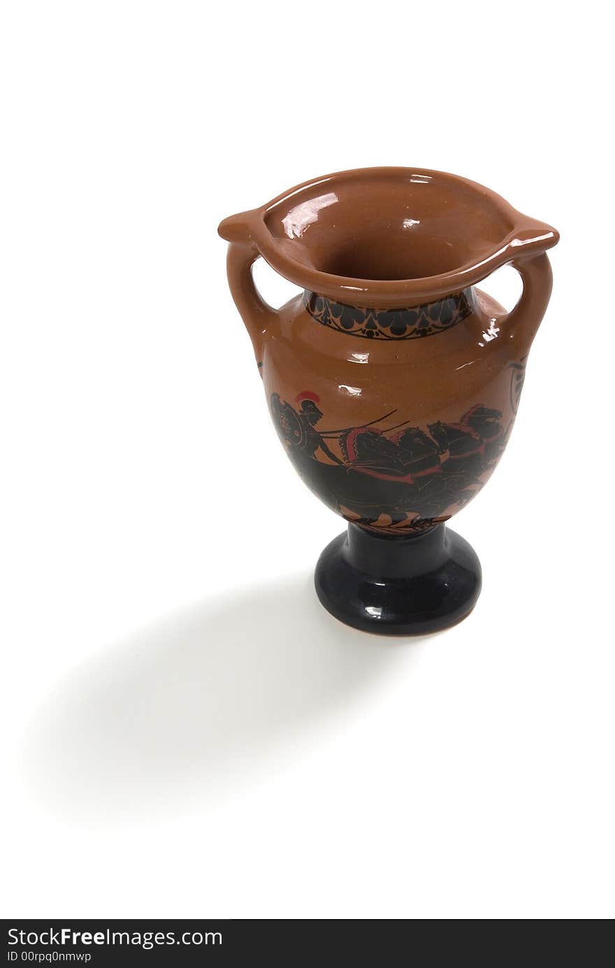 Isolated clay vase