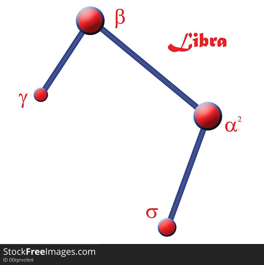 It's the constellation of libra, blue and red. There are the big and the small stars, the greek letters to indicate them, and the text Libra. The letters and the text can be easily deleted if you do not like it!. It's the constellation of libra, blue and red. There are the big and the small stars, the greek letters to indicate them, and the text Libra. The letters and the text can be easily deleted if you do not like it!