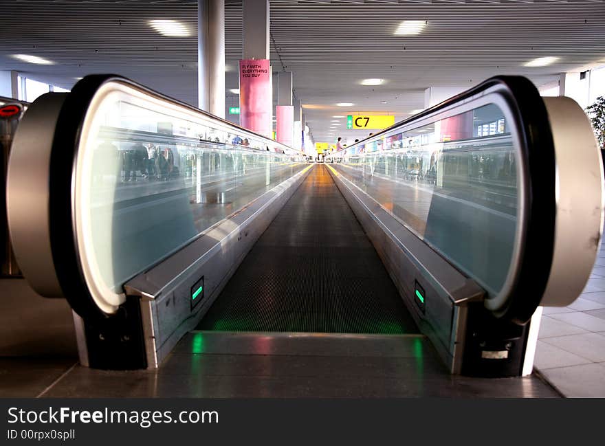 An mechanical passage in airport