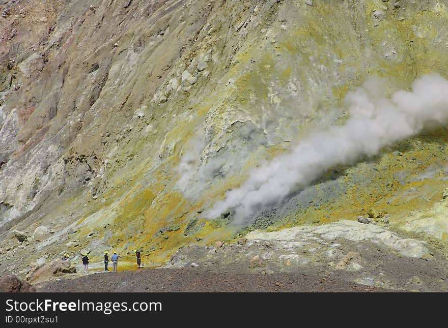 White Island, an active vulcano