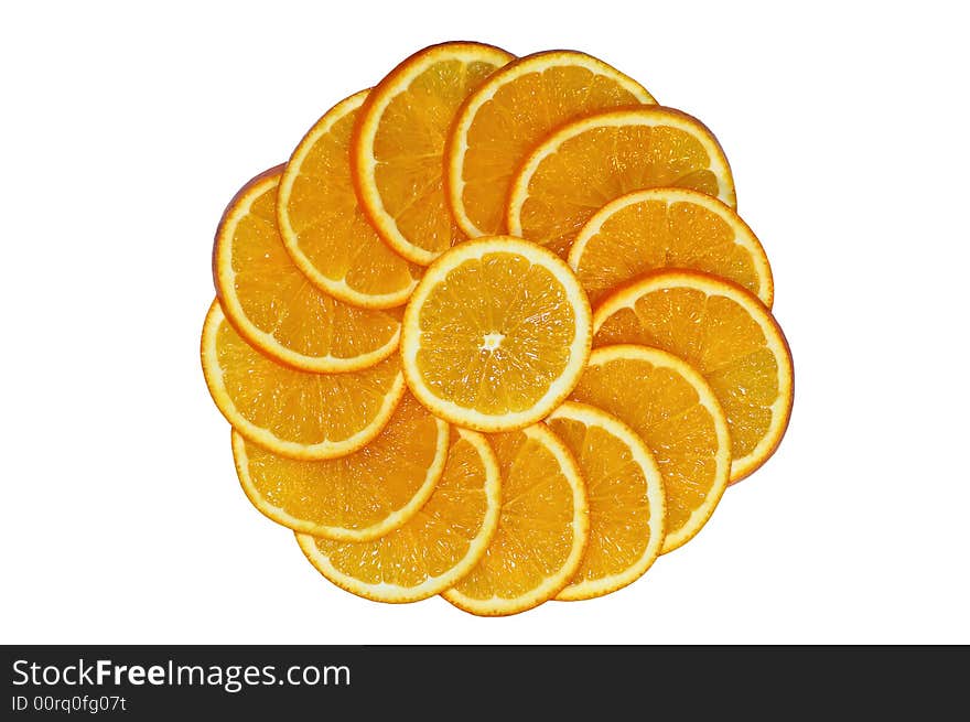 Orange slice circle