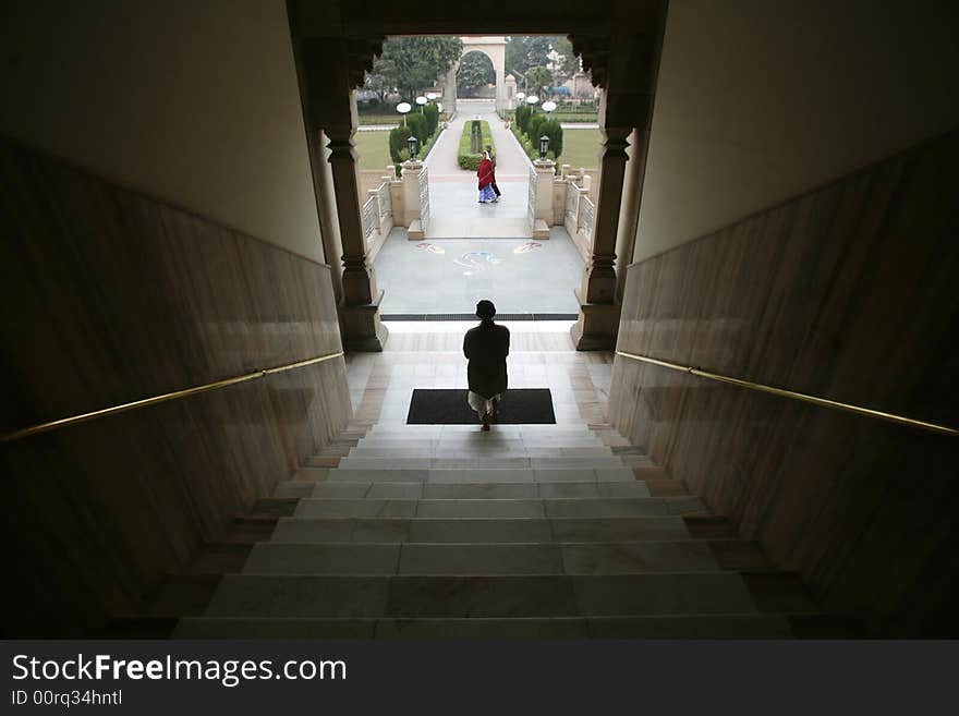 Entrance at temple in delhi