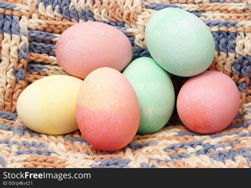 Colored Eggs on Crochet