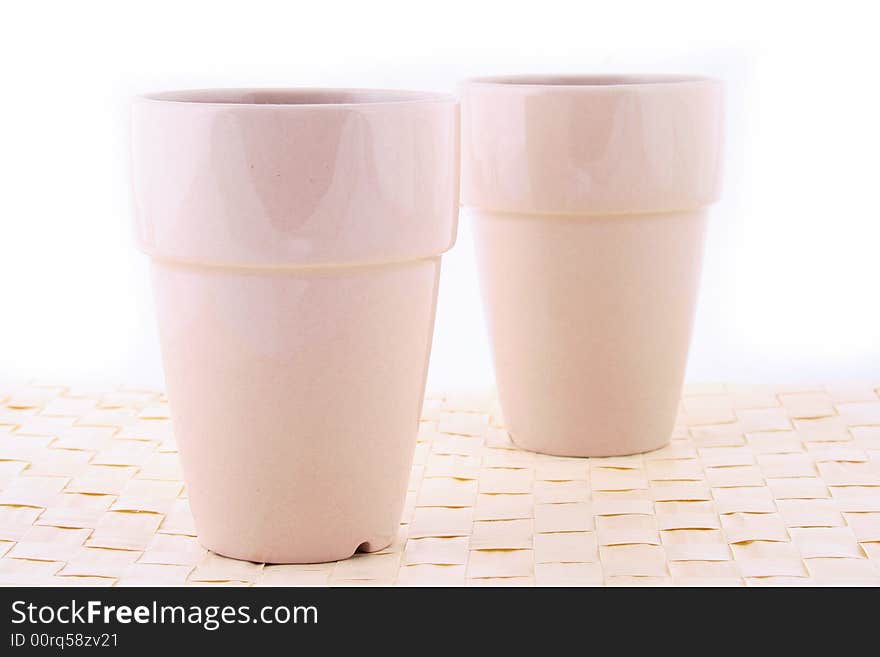 Two white mug