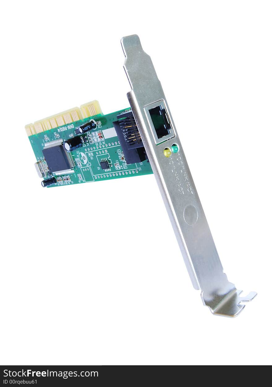 Network adapter on a white background