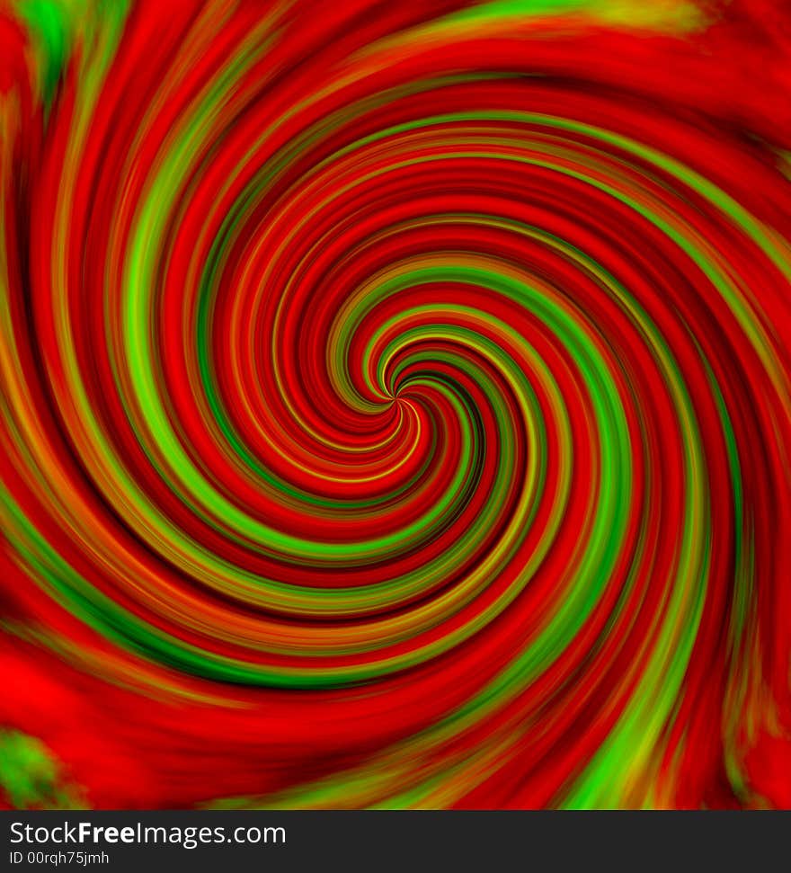 Vaporous background generated electronically in a spiral