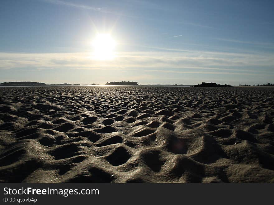 The is the way the beach comes out when it is low tide. The is the way the beach comes out when it is low tide.