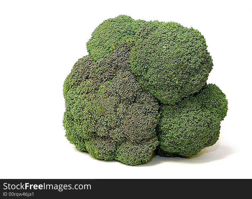 Broccoli on a white background