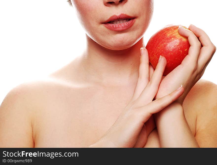 Beautiful woman posing for a health and beauty concept