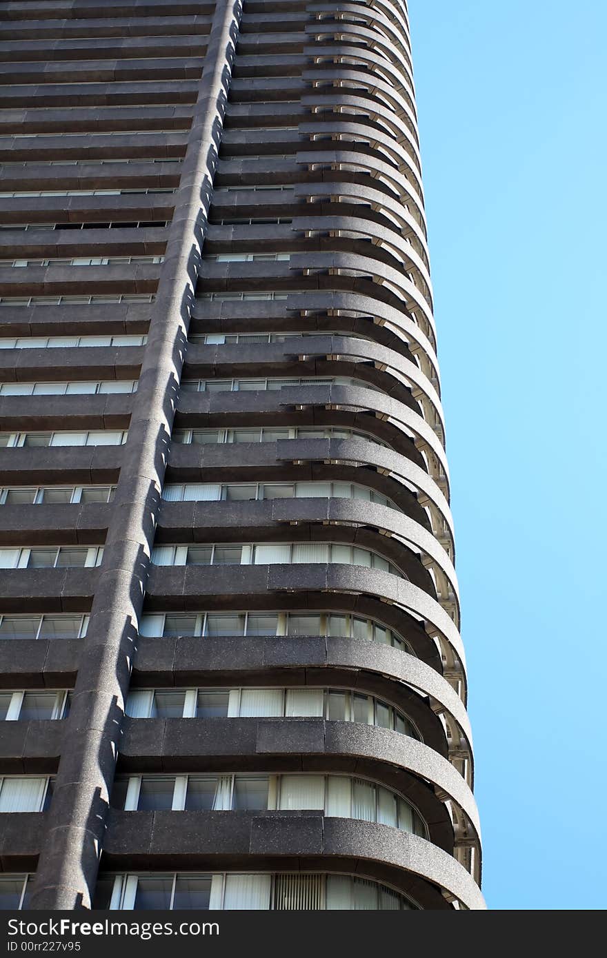 A close up of a modern office block