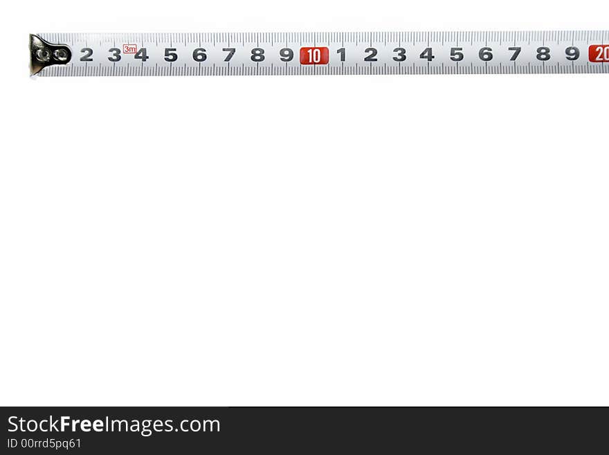 Isolated meter on white background with lot of space for designers