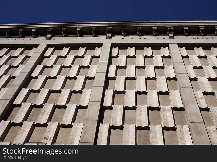 Architecture - wall of National Theatre - Bucharest, Romania