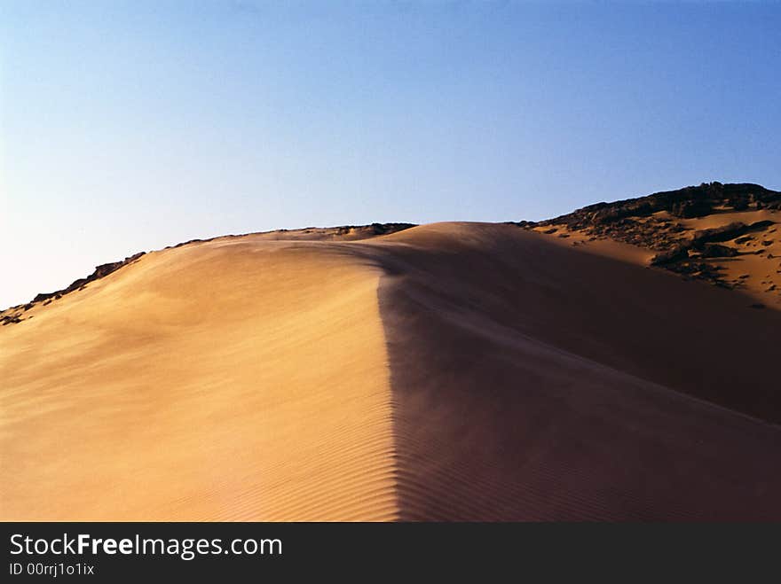 Dunes of the desert in egypt