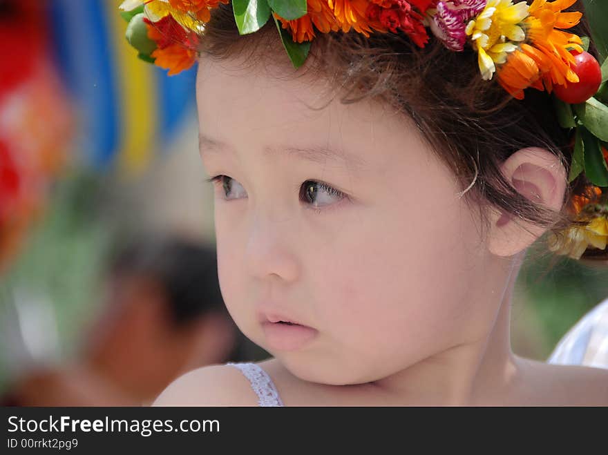 A beautiful Chinese young child， a pure and angelical face. A beautiful Chinese young child， a pure and angelical face