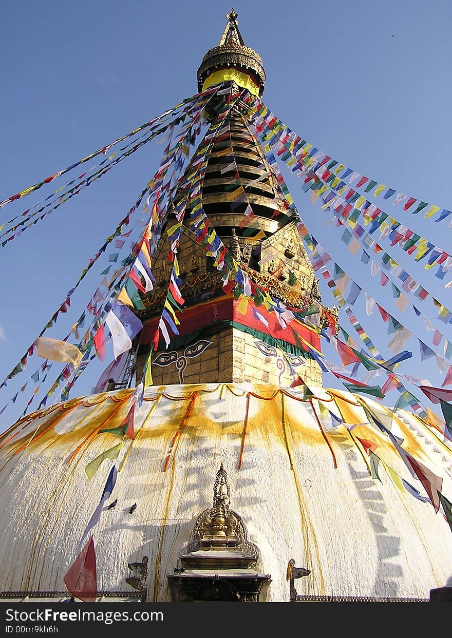 Swayambhu Nath temple in Kathmandu Valley. Swayambhu Nath temple in Kathmandu Valley