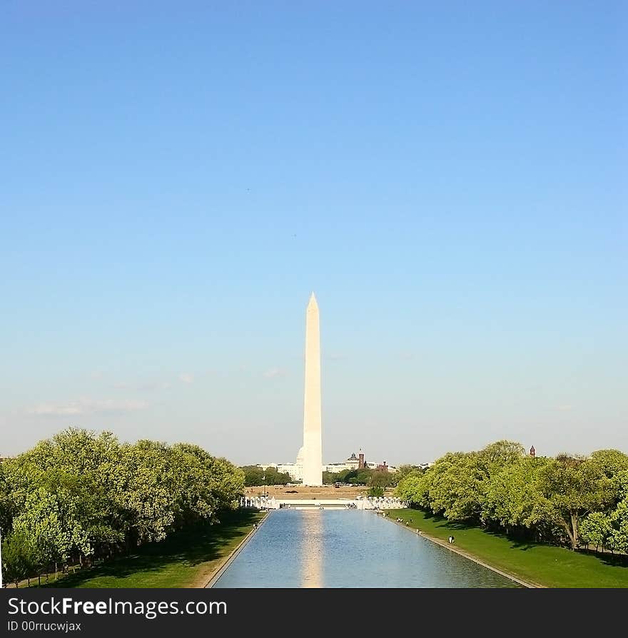 Washington Monument seen in Reflecting Pool