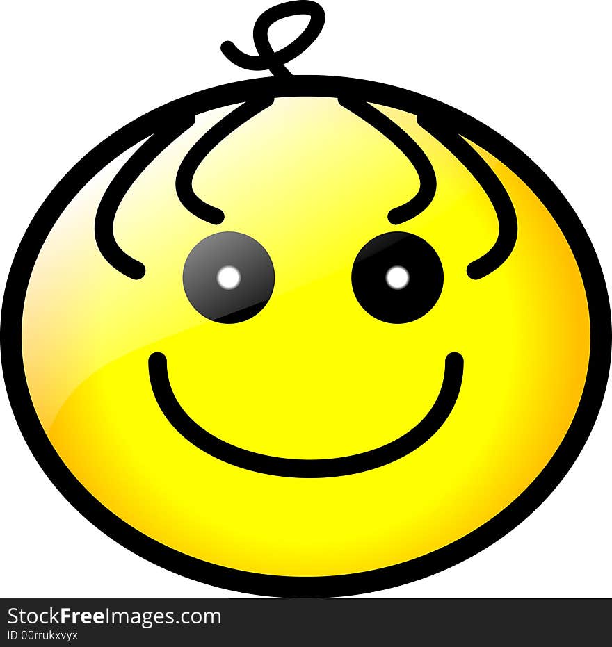 Illustration of a smiley face in Vector Format. Illustration of a smiley face in Vector Format