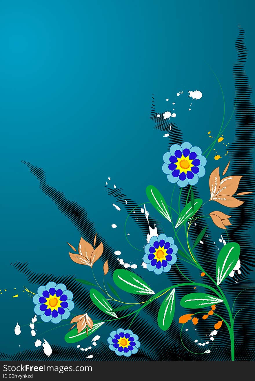 Abstract floral background. Vector illustration.