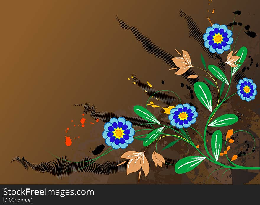 Abstract floral background. Vector illustration.