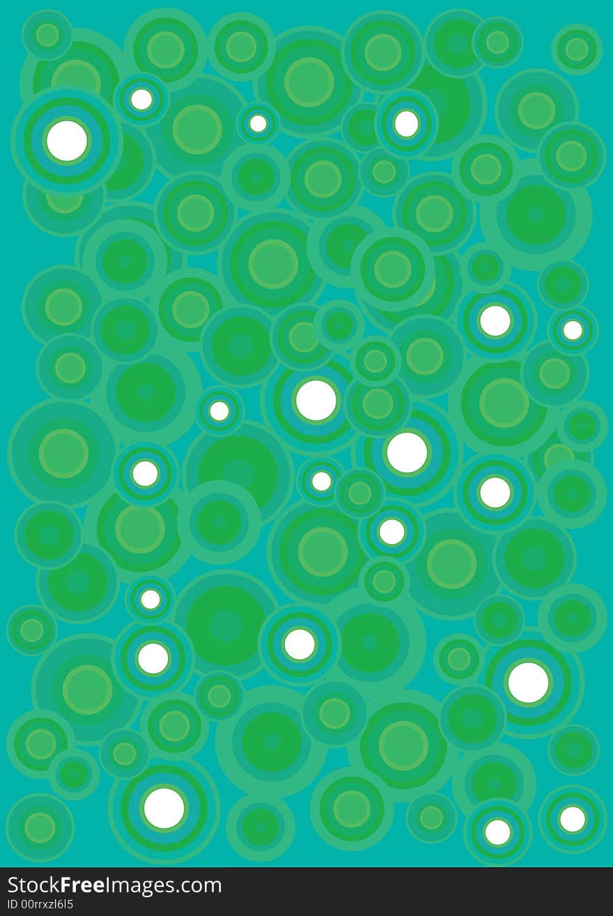 Green Rings Background