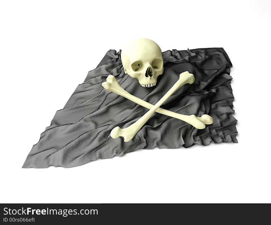 3d jolly-roger pirate symbol