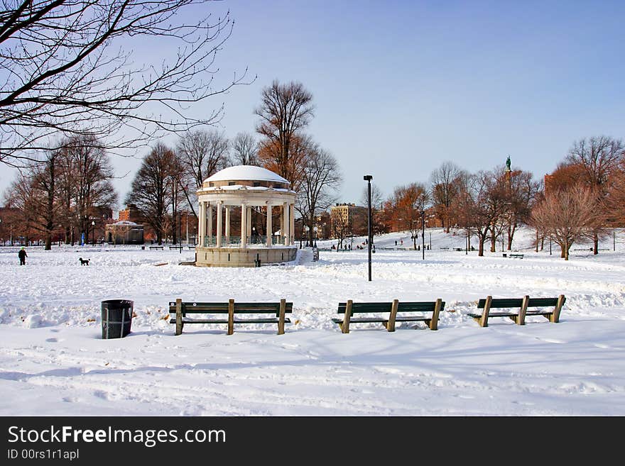 Stock image of a snowing winter at Boston, Massachusetts, USA. Stock image of a snowing winter at Boston, Massachusetts, USA