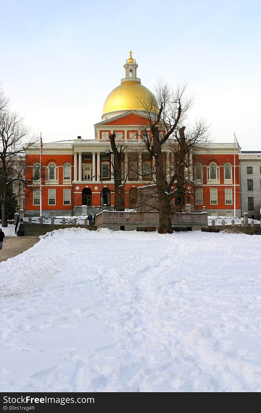 Stock image of a snowing winter at Boston, Massachusetts, USA. Stock image of a snowing winter at Boston, Massachusetts, USA