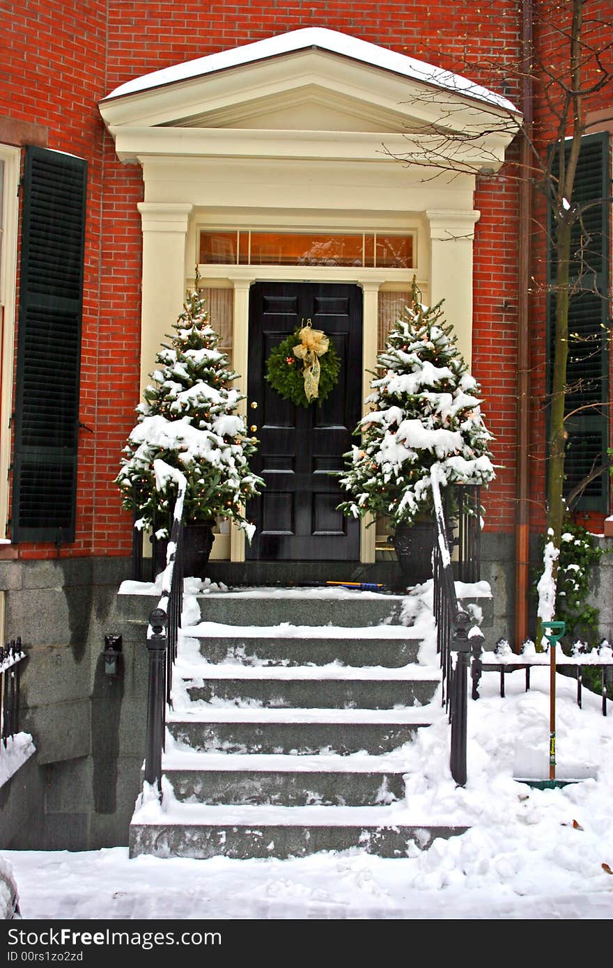 Stock image of a snowing winter at Boston, Massachusetts, USA. Stock image of a snowing winter at Boston, Massachusetts, USA