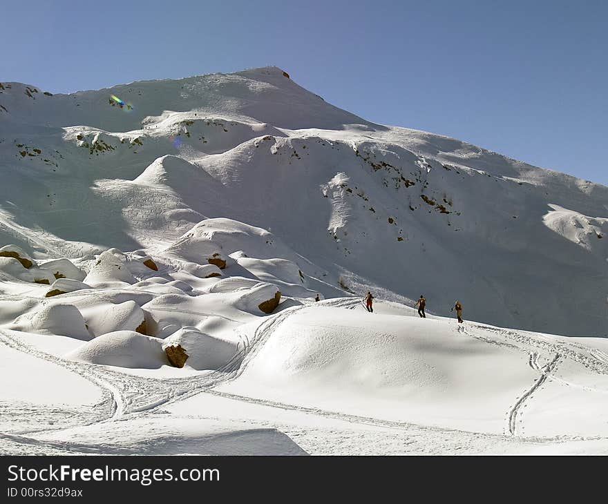 Snow top of the Swiss Alps. Snow top of the Swiss Alps