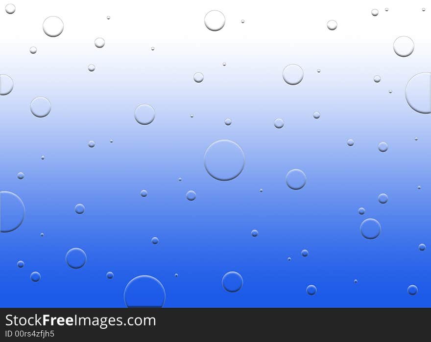 Water bubbles background illustration with a cleansing blue gradient