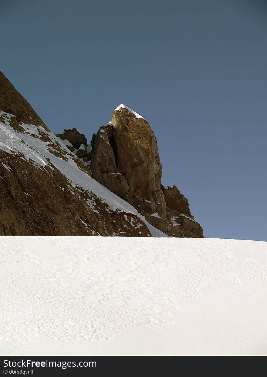 On the top of a rocky mountain in italy. On the top of a rocky mountain in italy