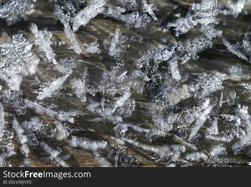 Ice close-up view, like flower. Ice close-up view, like flower