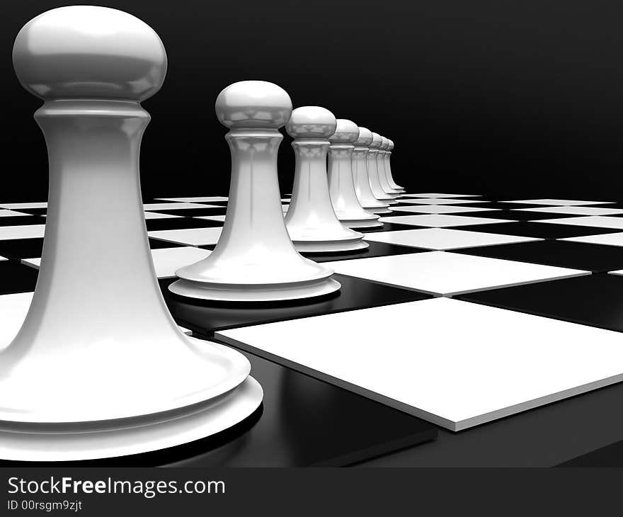 3d chess (This image is created in the program 3dsmax)