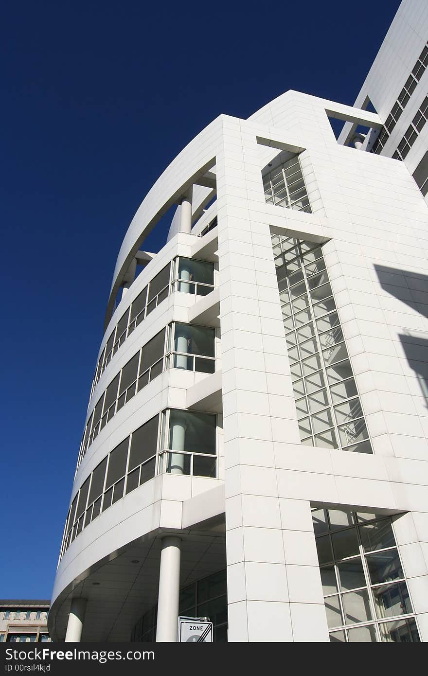 Modern architecture of the City Hall of The Hague