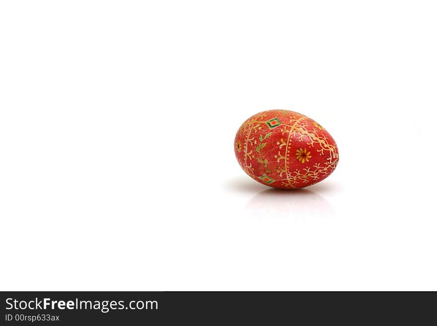 Easter eggs on white background