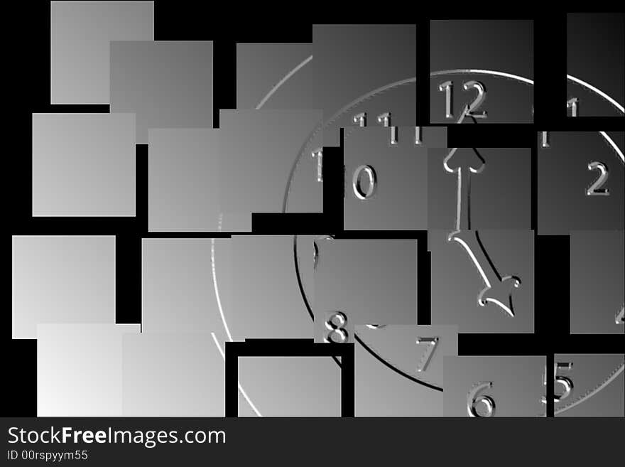 A simple illustration of a clock with the hour and minute hands at five o'clock. A simple illustration of a clock with the hour and minute hands at five o'clock