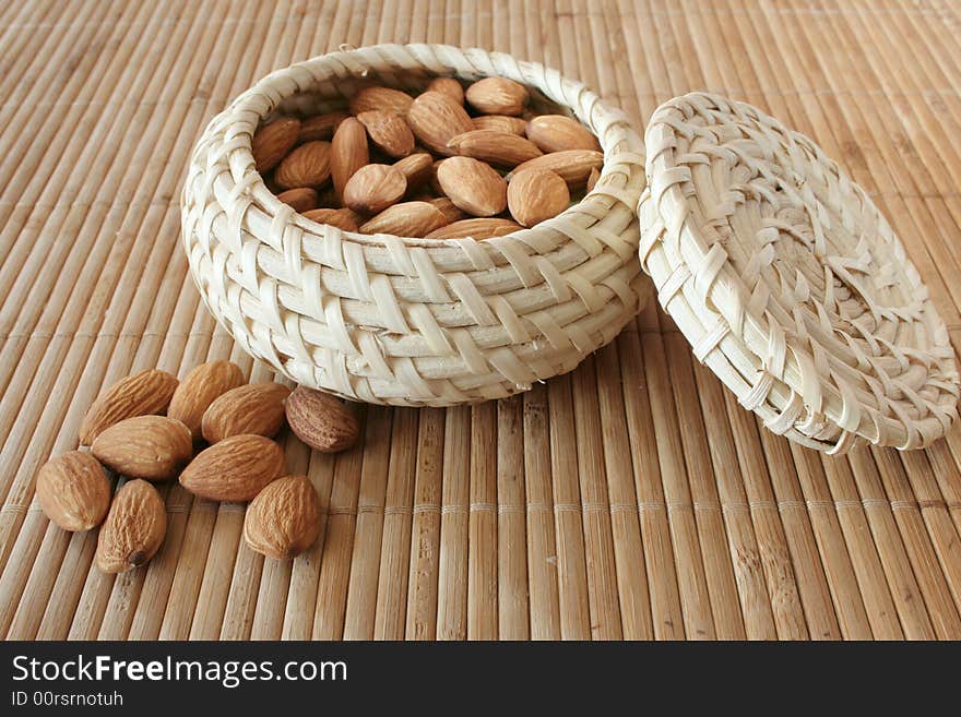 Almonds in the basket