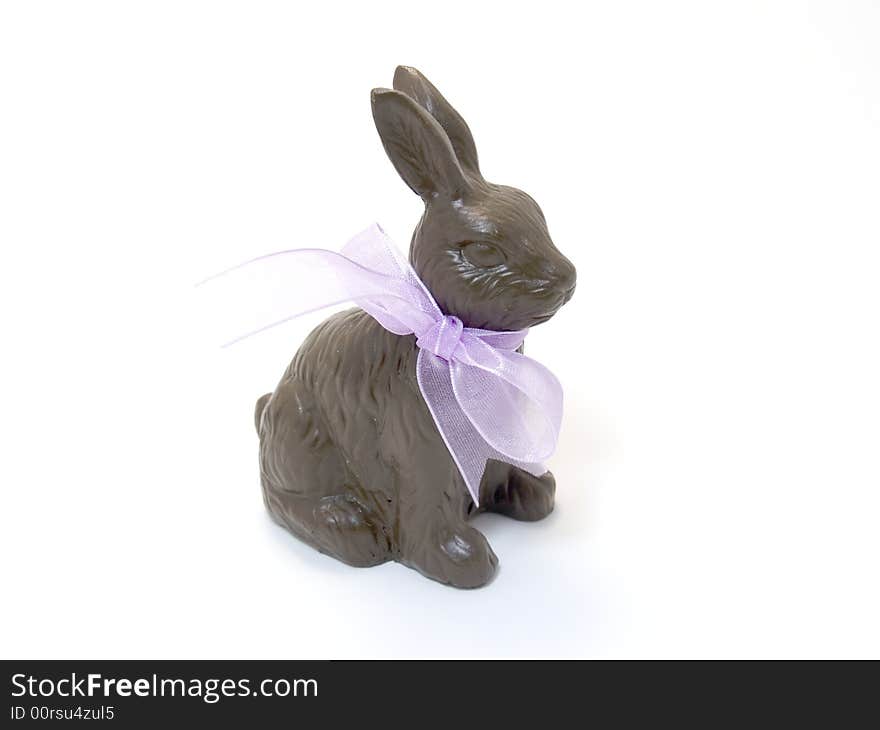 Chocolate Easter Bunny With Bow