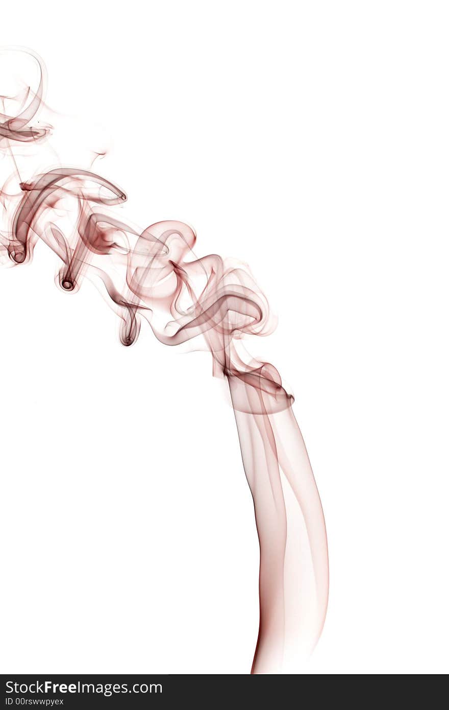 Colorful smoke on white background