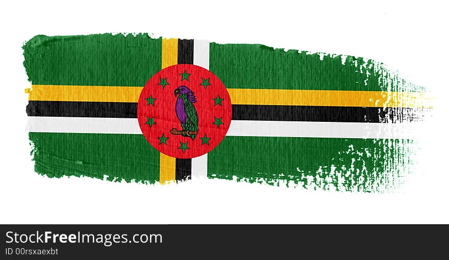 Brushstroke Flag Dominica