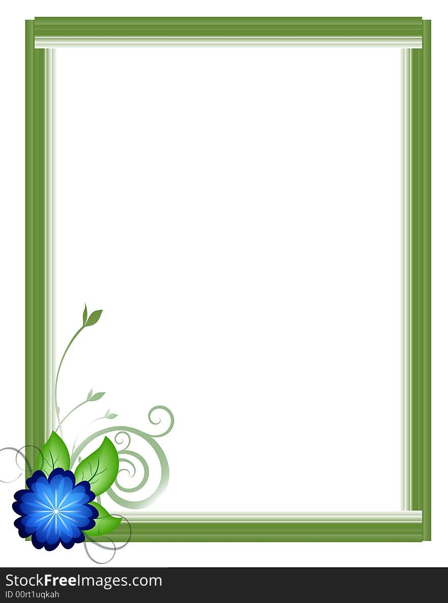 Green Floral Picture Frame Collage