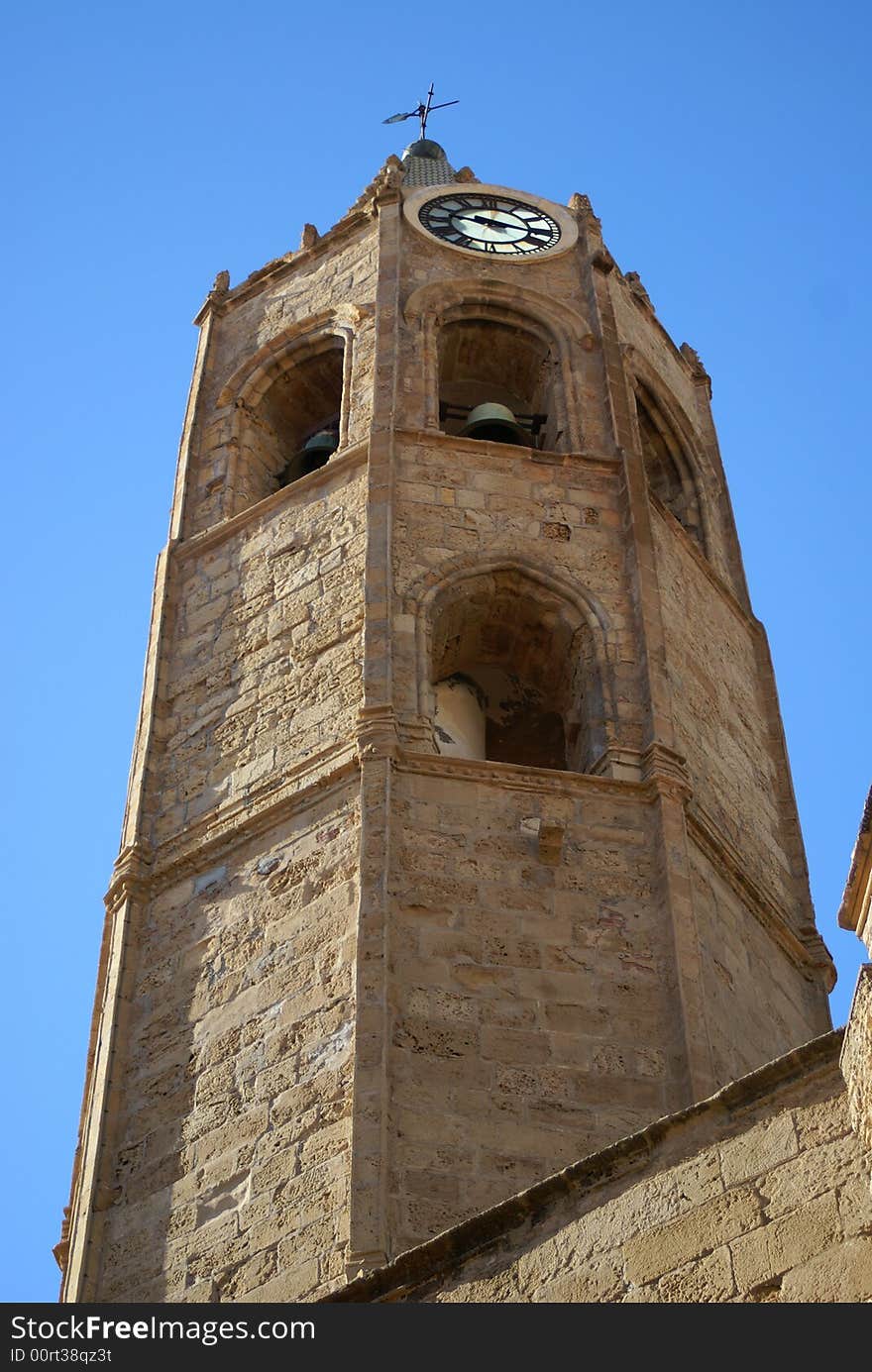 Belltower of church in Alghero