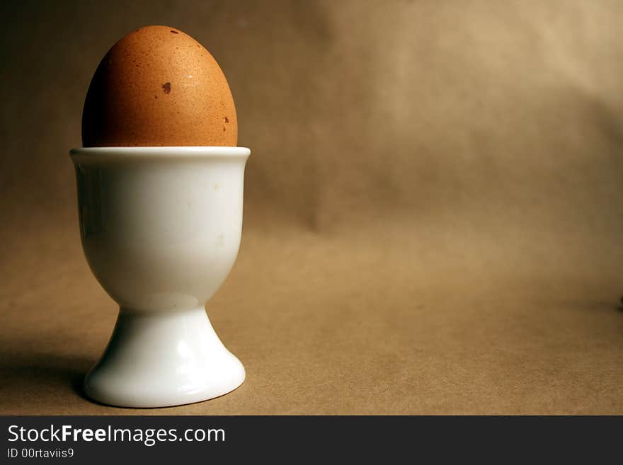 Brown Eggs in a an egg holder