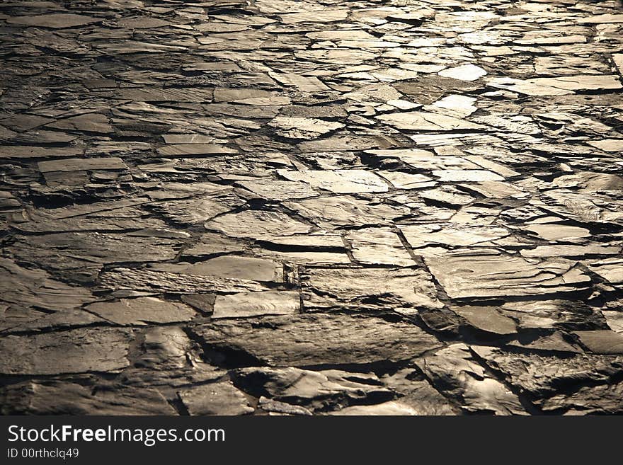 Landscape photo of flagstones at sunset. Landscape photo of flagstones at sunset